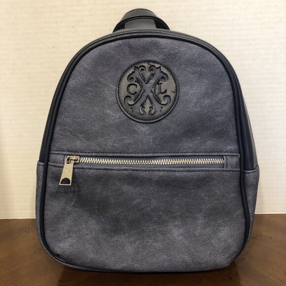Christian Lacroix Marley PU Denim Backpack in Indigo Denim  10” x 8” x 3.5” - Picture 1 of 7